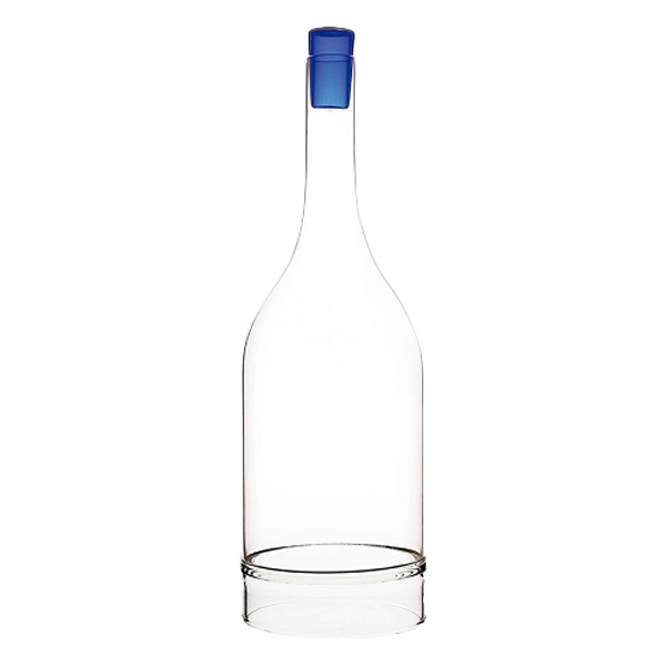 l'atelier du vin Carafe à vin rouges et blancs perchée bleue 75cl