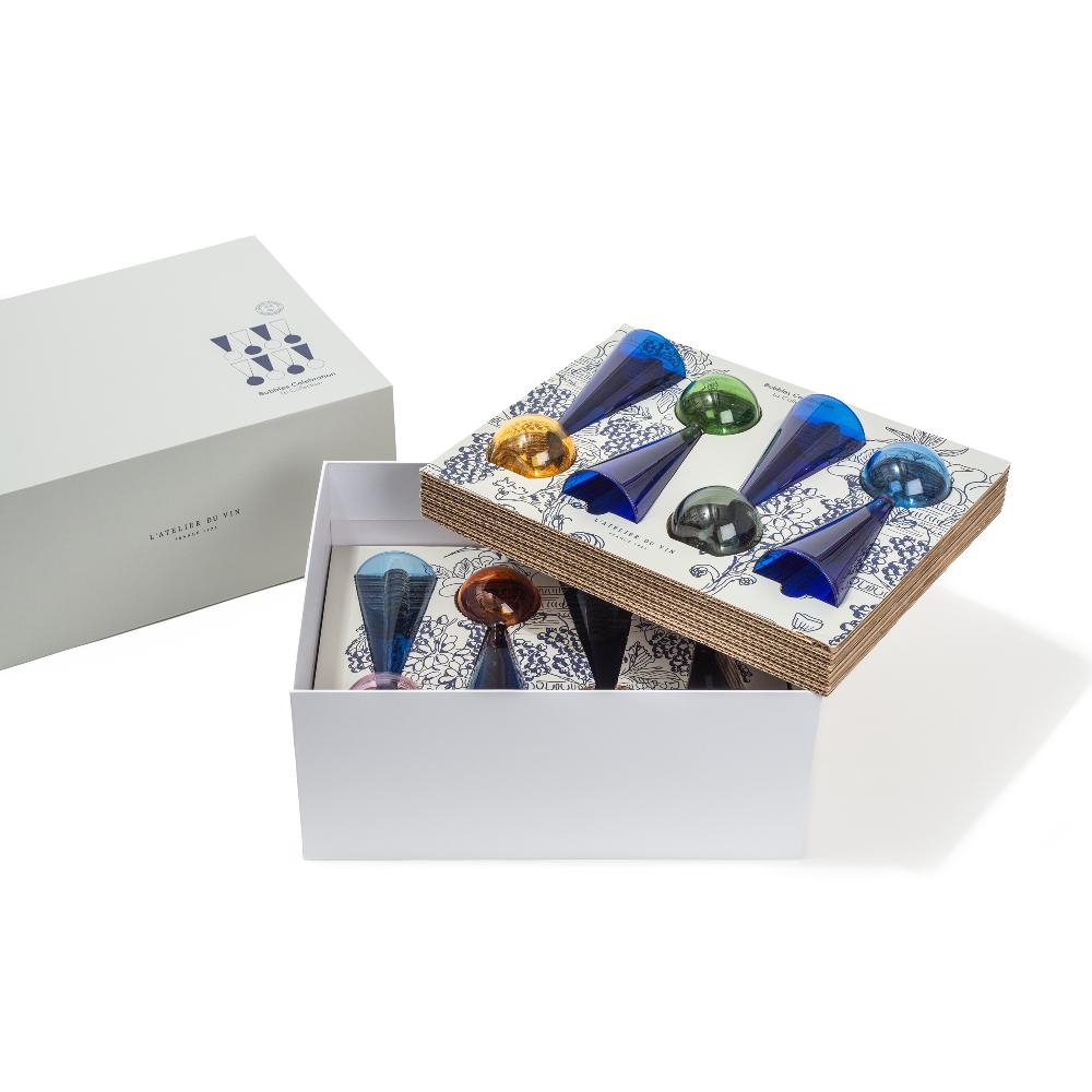 L'atelier Du Vin Coffret De 8 Flûtes à Champagne Design
