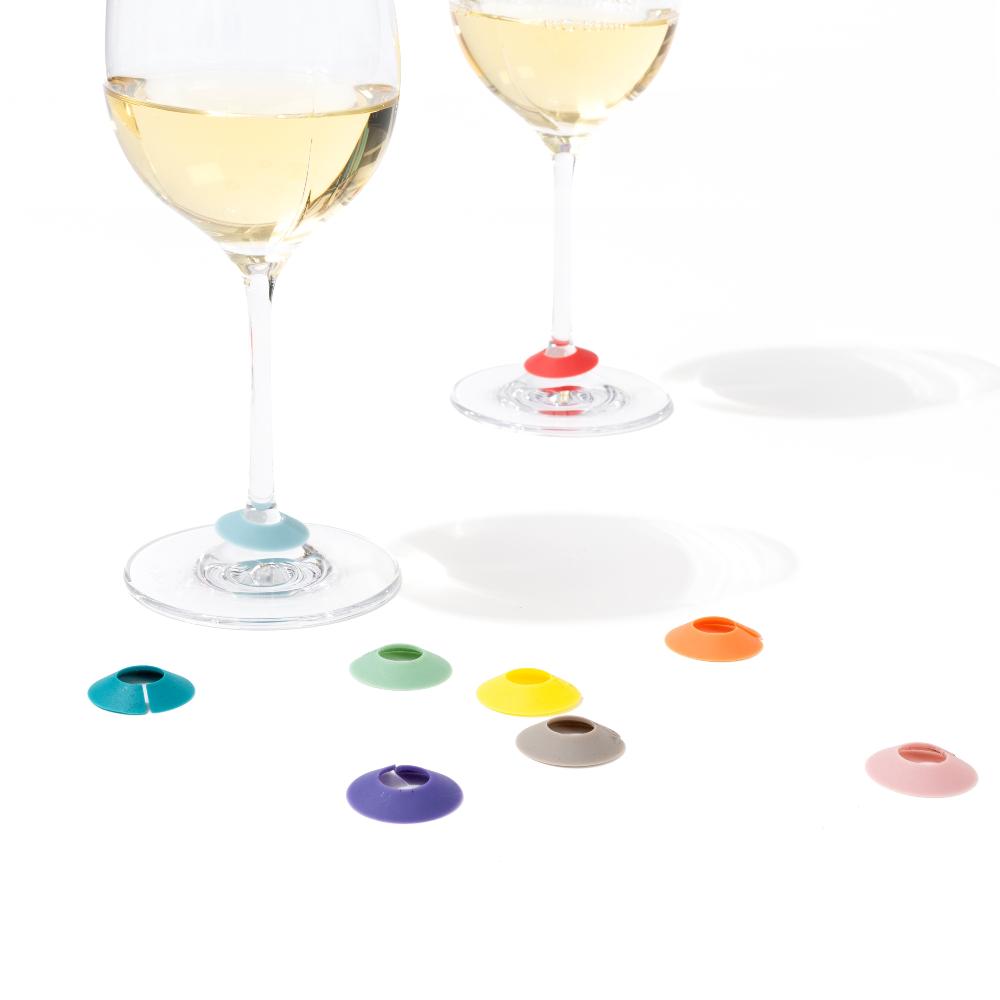 L'atelier Du Vin Marque-verre Coloré Rainbow - Lot De 9