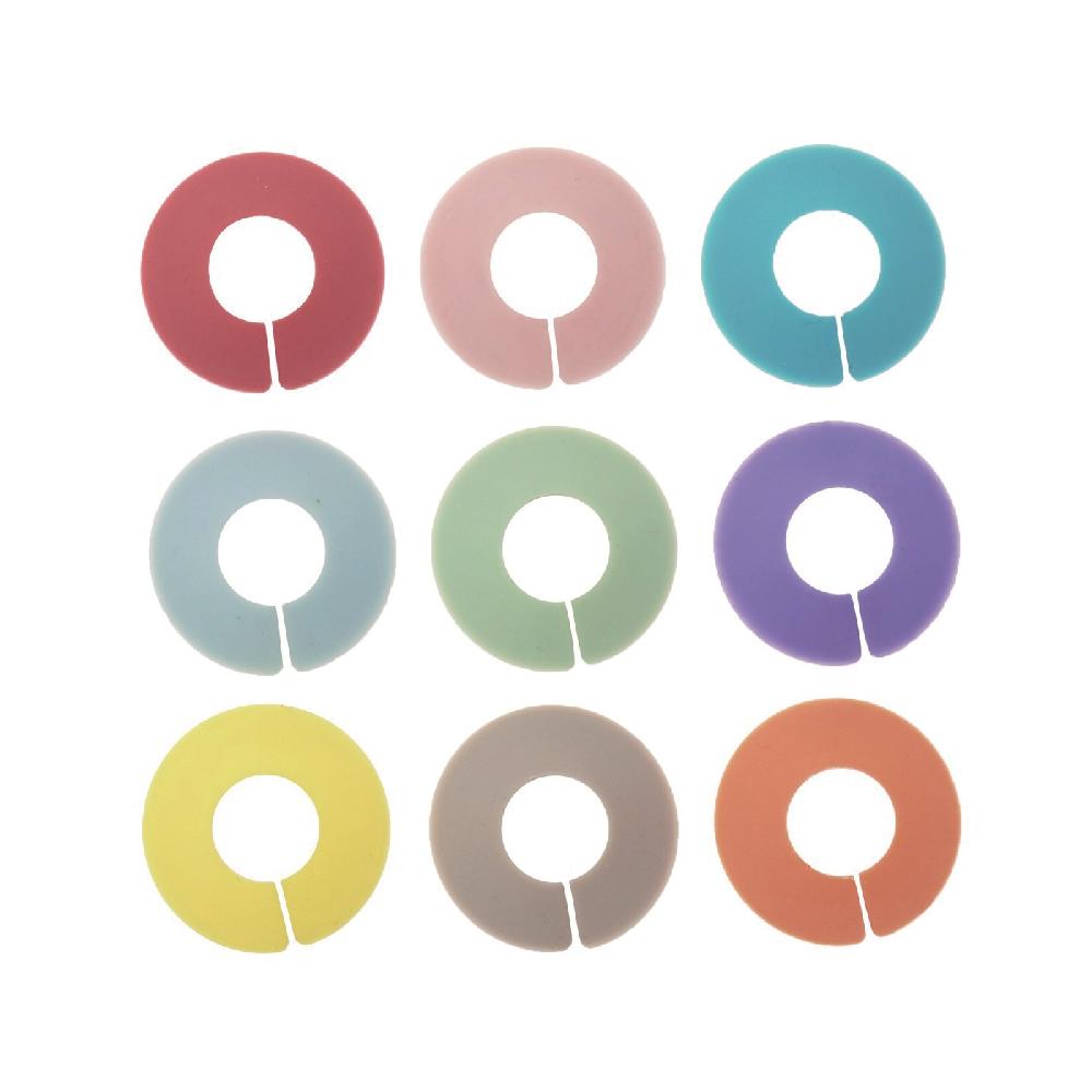 l'atelier du vin Marque-verre coloré Rainbow - Lot de 9