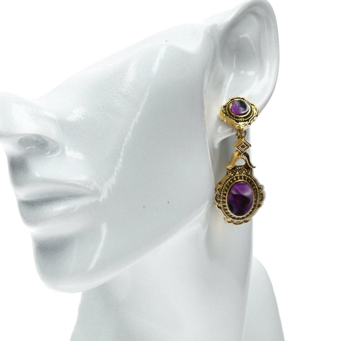 Laura Vita Boucles D'oreille Violine Exclusivité