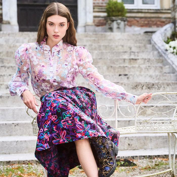 Laura Vita Jupe Astree Violet Studio