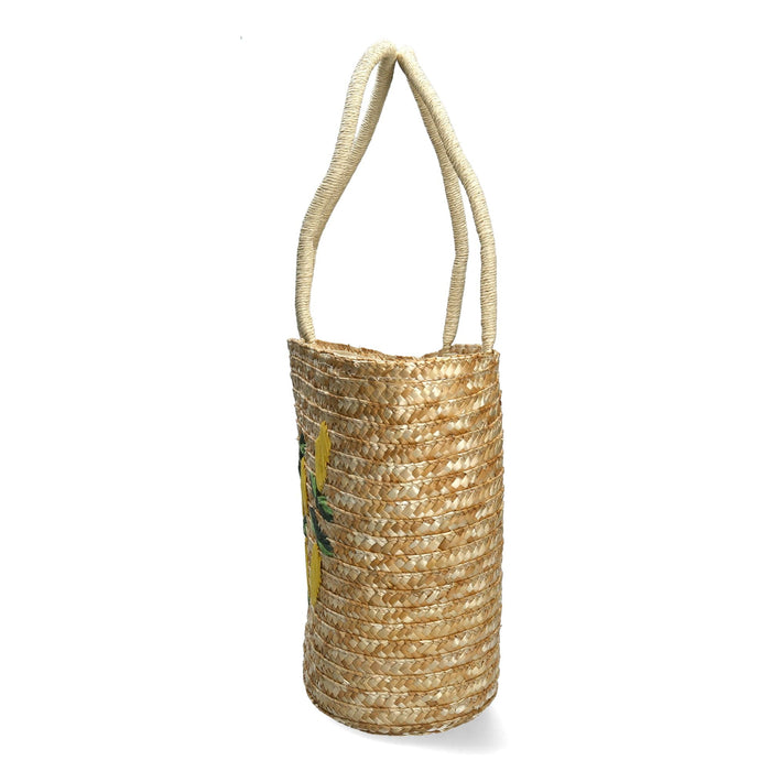 Laura Vita Sac En Osier Cédrat Exclusivité