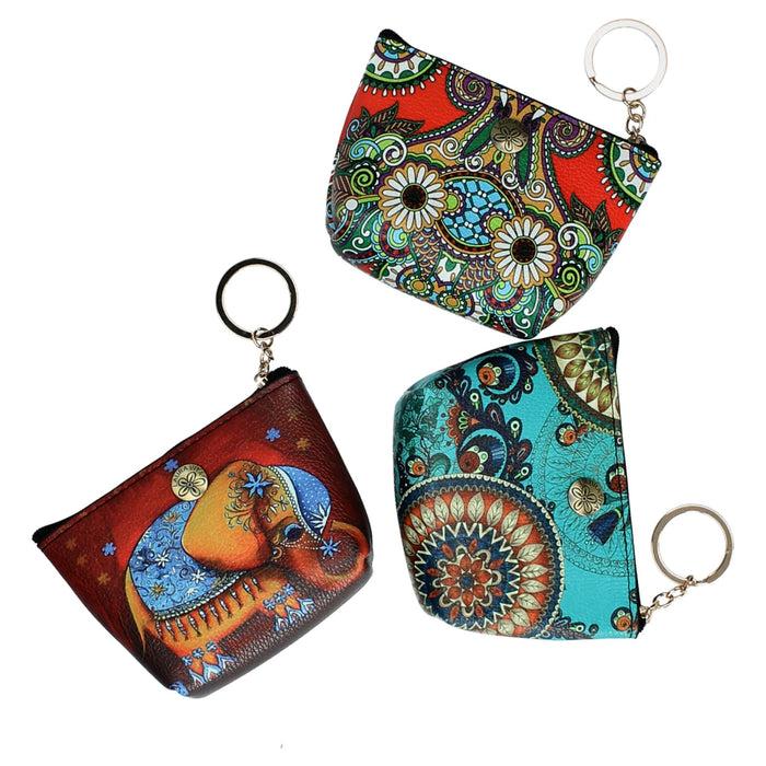 Laura Vita Porte-clefs Et Porte-monnaie En Cuir Balthazar