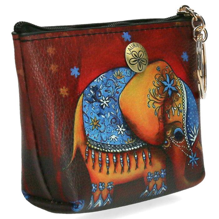 Laura Vita Porte-clefs Et Porte-monnaie En Cuir Balthazar