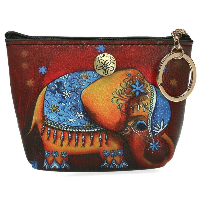 Laura Vita Porte-clefs Et Porte-monnaie En Cuir Balthazar