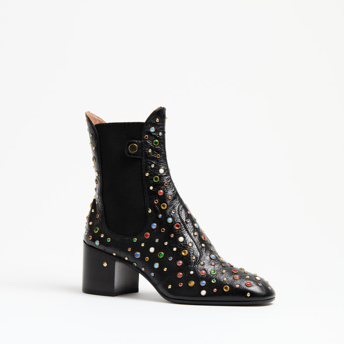 Laurence Dacade ANGIE Noir Clous Multicolores - THE GLOVE BOOT
