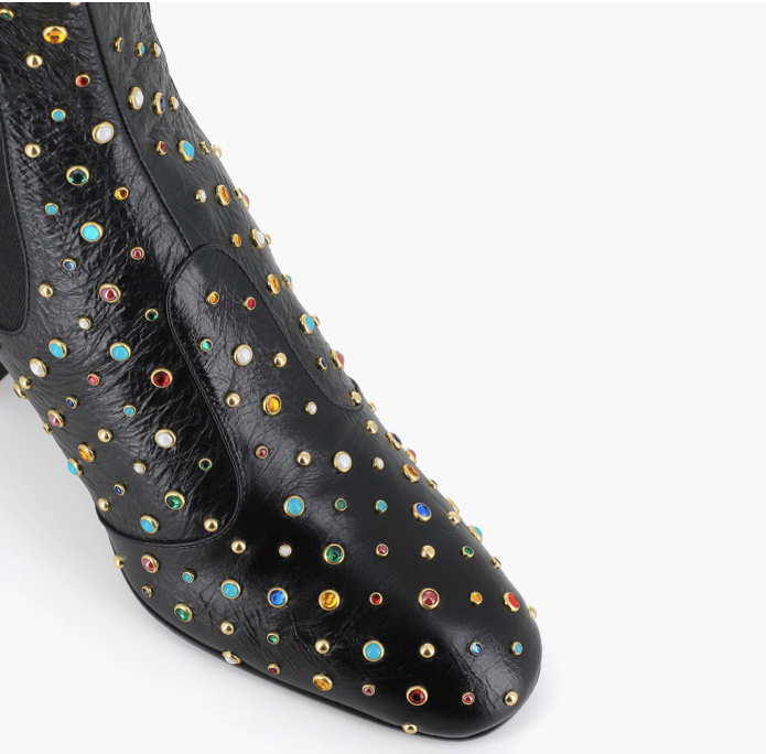 Laurence Dacade ANGIE Noir Clous Multicolores - THE GLOVE BOOT