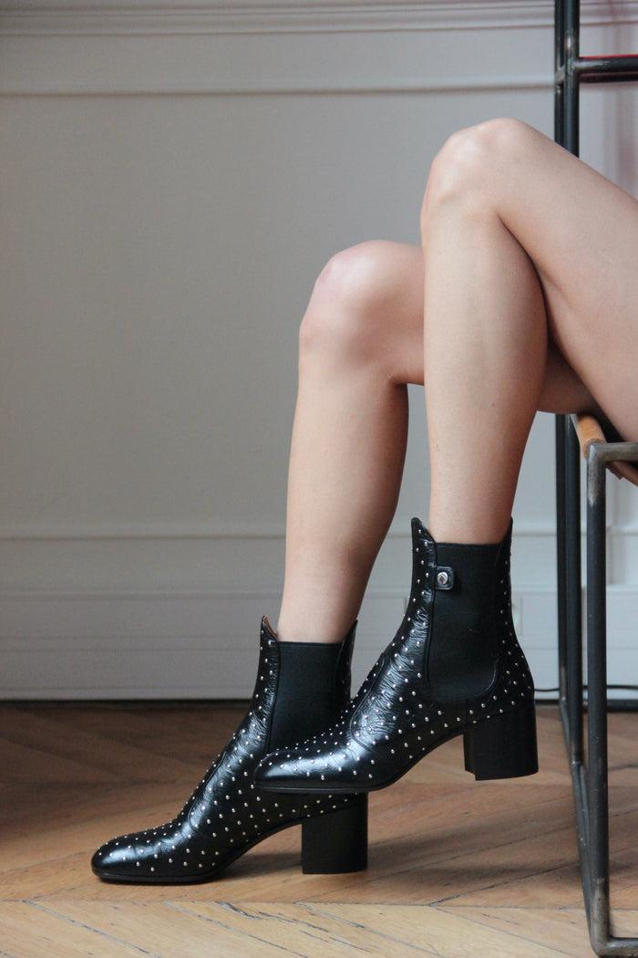 Laurence Dacade ANGIE Black Studs - THE GLOVE BOOT