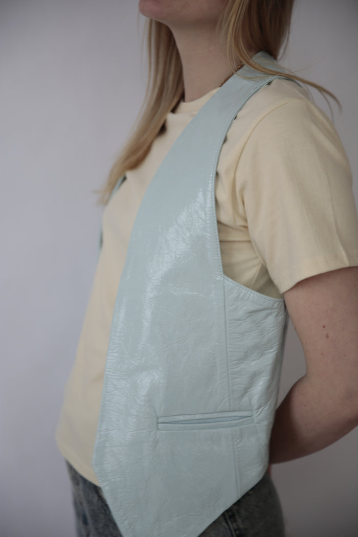 Laurence Dacade GILET Bleu Glacé