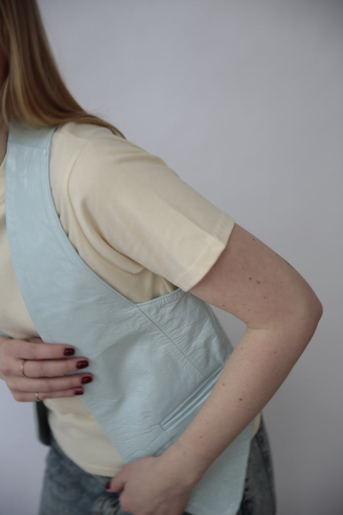 laurence dacade GILET bleu glacé