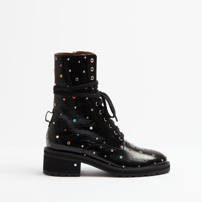 laurence dacade KALEB noir et pierres multicolores