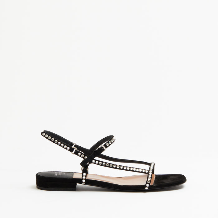 Laurence Dacade LEONI Daim Noir & Strass