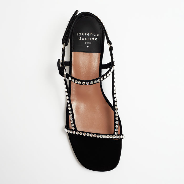 laurence dacade LEONI daim noir & strass