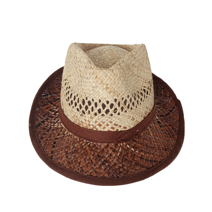 Le Comptoir De La Plage Chapeau Artisanal De Madagascar Borsalino Bicolore