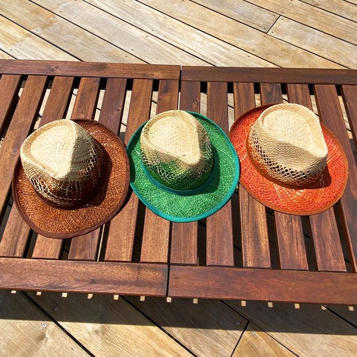 le comptoir de la plage Chapeau artisanal de Madagascar Borsalino Bicolore