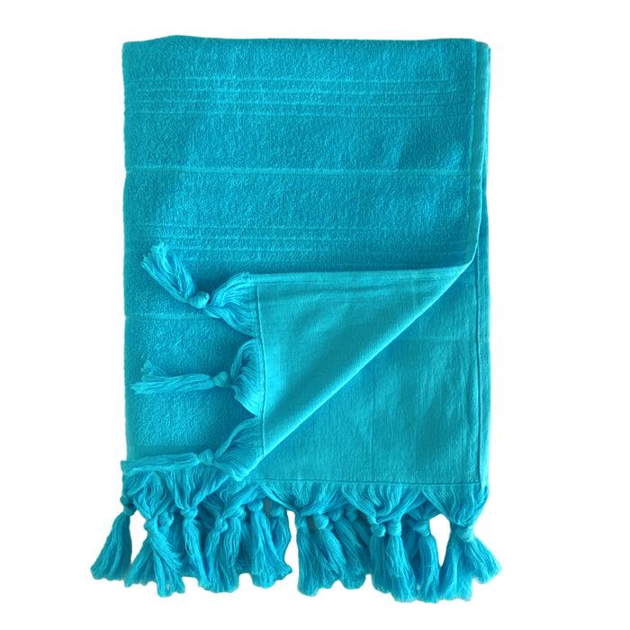 Le Comptoir De La Plage Fouta Coton éponge Bouclette Unie - Serviette De Bain - Hammam