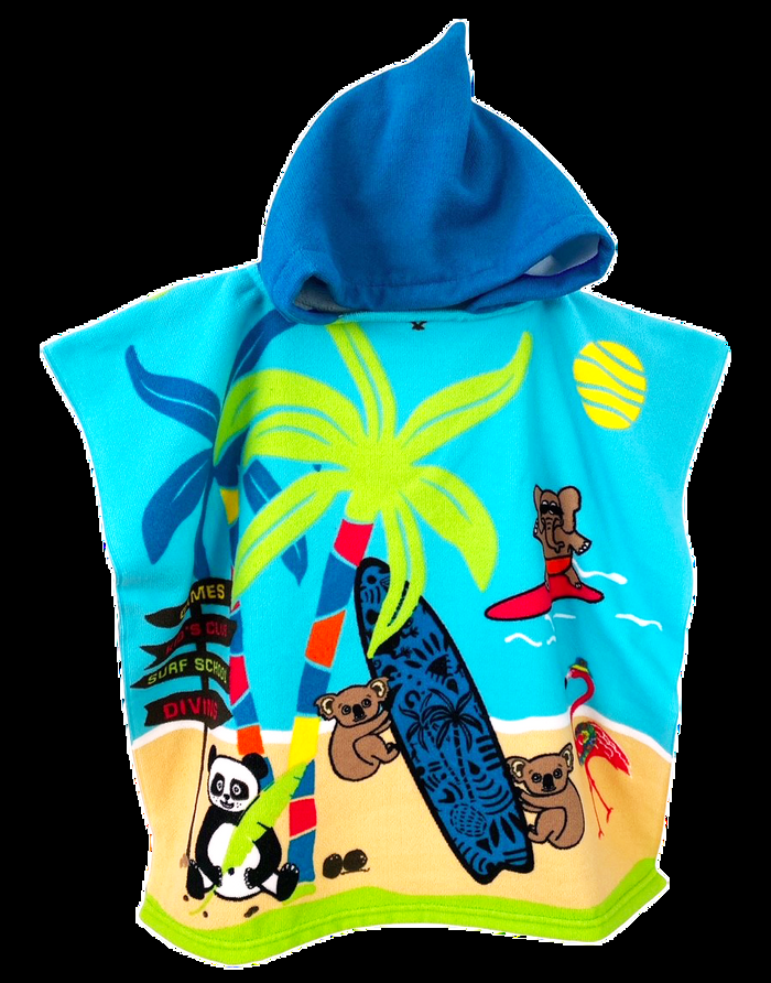 Le Comptoir De La Plage Pack Enfant "Colonia" Un Poncho Et Une Serviette De Plage Microfibre 100% Polyester