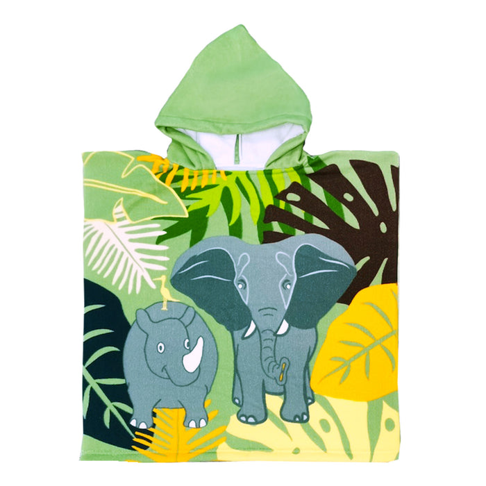 Le Comptoir De La Plage Pack Enfant Elephant Un Poncho Et Une Serviette De Plage Microfibre 100% Polyester