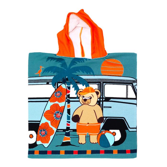 Le Comptoir De La Plage Pack Enfant Surfista Un Poncho Et Une Serviette De Plage Microfibre 100% Polyester