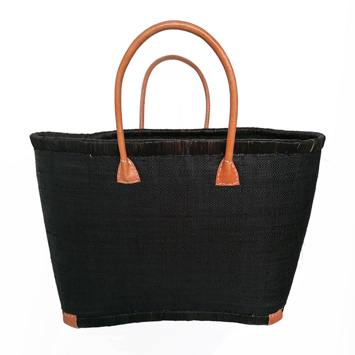 Le Comptoir De La Plage Panier Artisanal Rabane Unie " Morondova" Avec Pochon