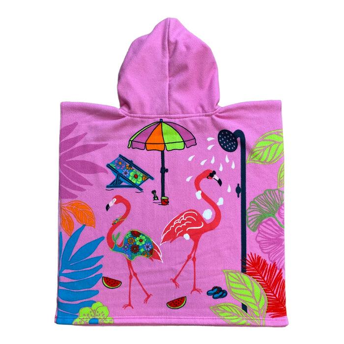 Le Comptoir De La Plage Poncho De Bain Enfant Microfibre Girly