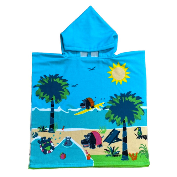 le comptoir de la plage Poncho de bain enfant microfibre Hippo le comptoir de la plage Poncho de bain enfant microfibre Hippo
