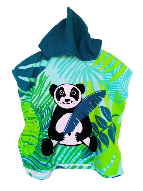 Le Comptoir De La Plage Poncho De Bain Enfant Microfibre Panda