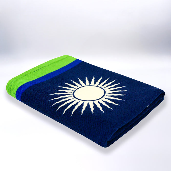 Le Comptoir De La Plage Serviette De Plage Enfant Microfibre Bleu 70x140 250g/m² - Algajola