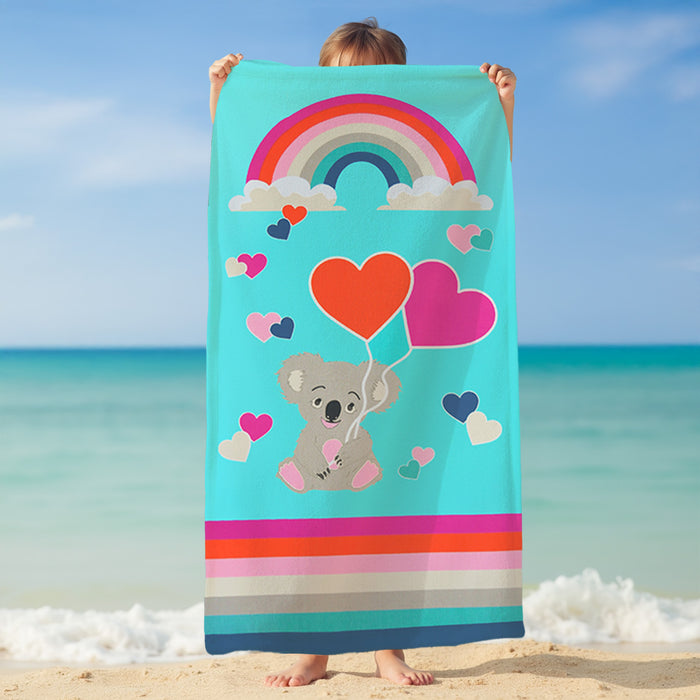 Le Comptoir De La Plage Serviette De Plage Enfant Microfibre Multicolore 70x140 250g/m² - Koala