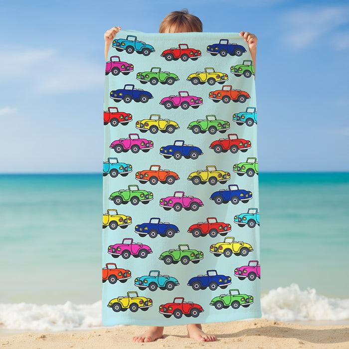 Le Comptoir De La Plage Serviette De Plage Enfant Microfibre Multicolore 70x140 250g/m² - Cars