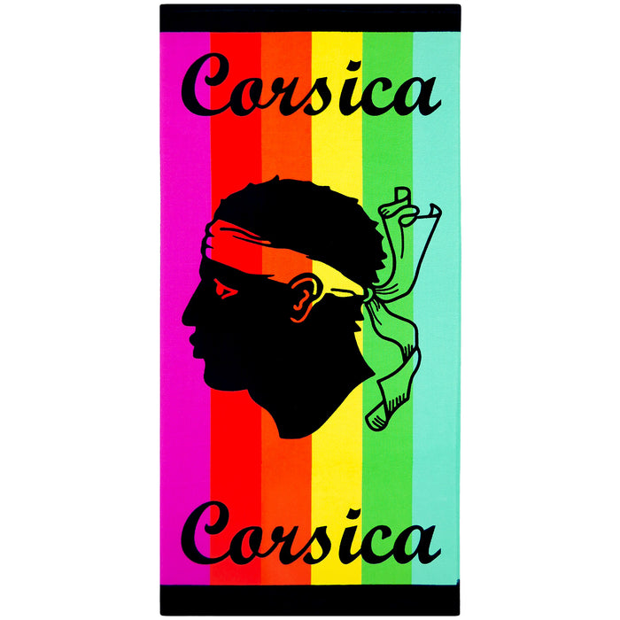 le comptoir de la plage Serviette de plage enfant microfibre Multicolore 70x140 250g/m² - Fino