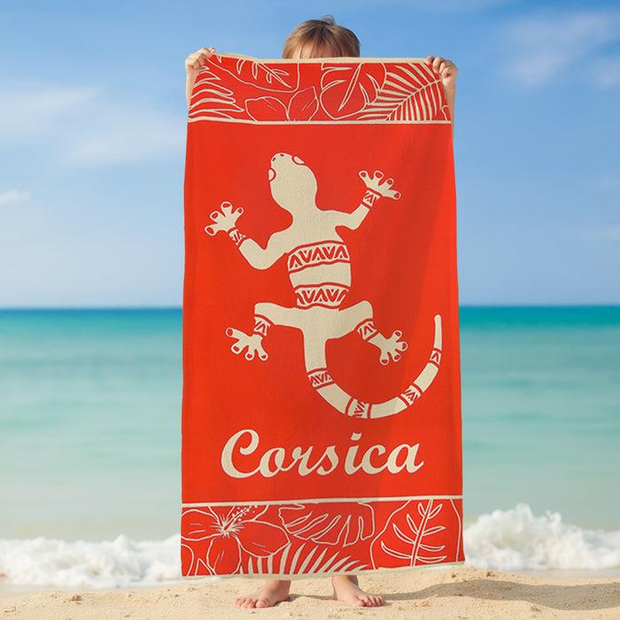 Le Comptoir De La Plage Serviette De Plage Enfant Microfibre Orange 70x140 250g/m² - Tuara