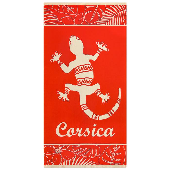 le comptoir de la plage Serviette de plage enfant microfibre Orange 70x140 250g/m² - Tuara