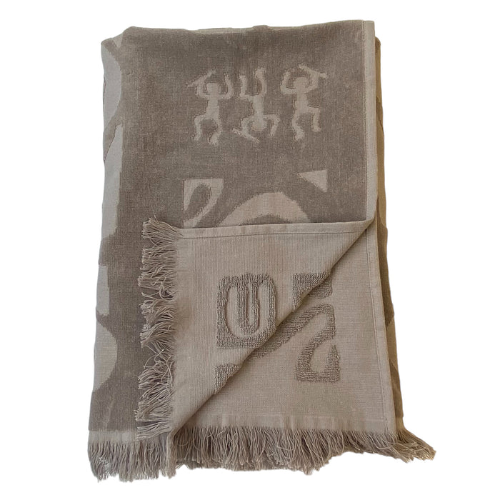 Le Comptoir De La Plage Serviette De Plage éponge Velours Ciselée Izapa - Taille L