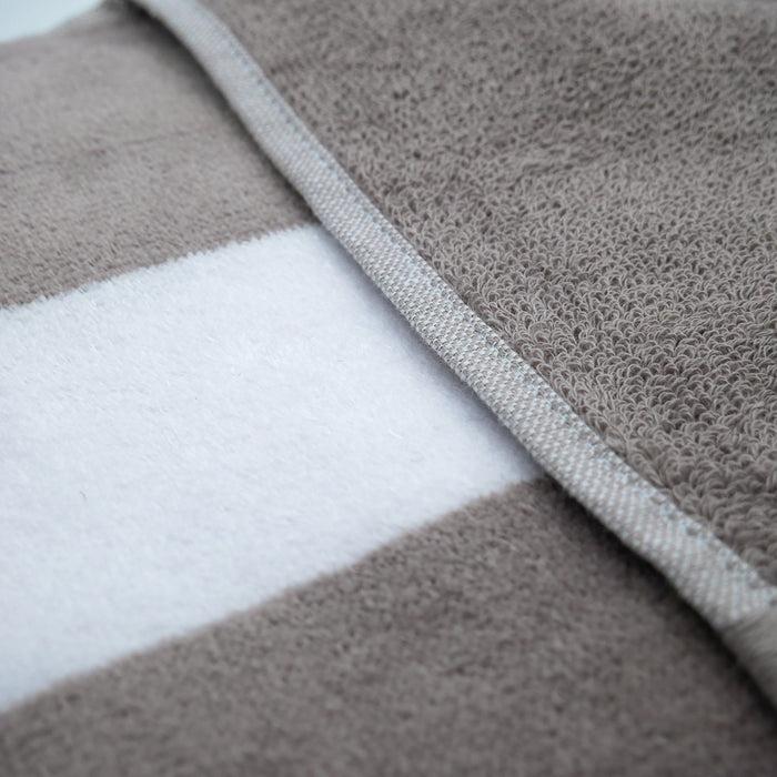 Le Comptoir De La Plage Serviette De Plage éponge Velours Jacquard Beige 100x175 470g/m² - Bahia Taupe