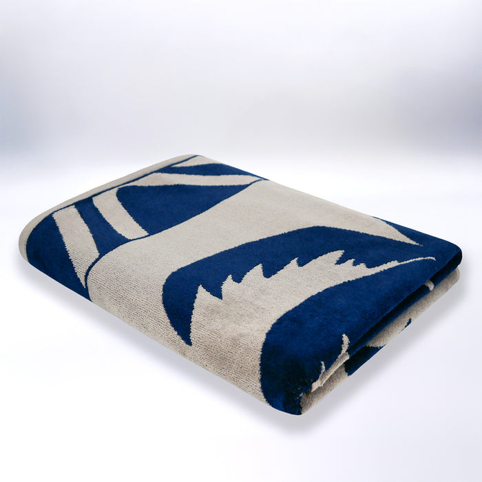 Le Comptoir De La Plage Serviette De Plage éponge Velours Jacquard Beige 90x170 400g/m² - Likoma