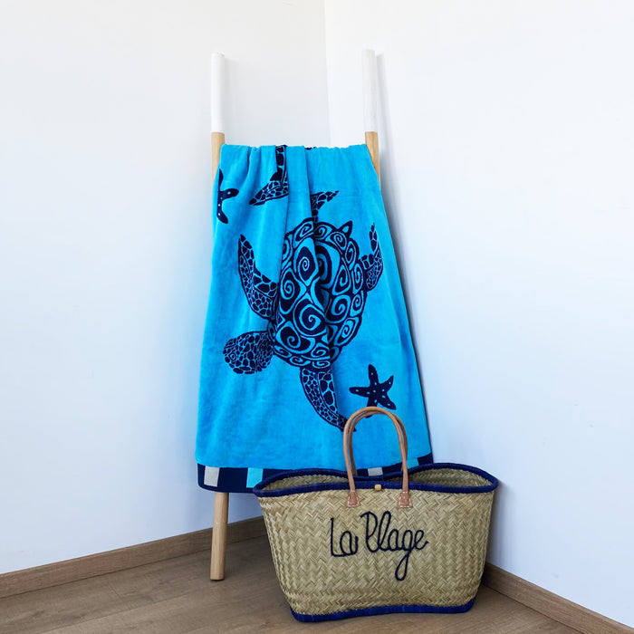 Le Comptoir De La Plage Serviette De Plage éponge Velours Jacquard Bellia - Taille L