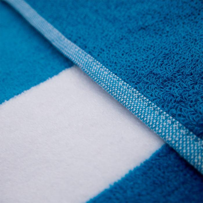 Le Comptoir De La Plage Serviette De Plage éponge Velours Jacquard Bleu 100x175 470g/m² - Bahia Bleu Canard