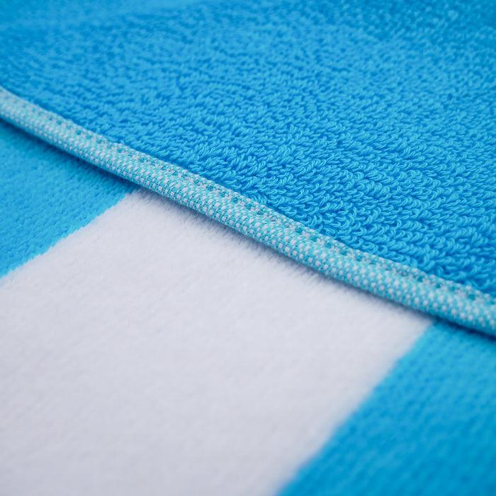 Le Comptoir De La Plage Serviette De Plage éponge Velours Jacquard Bleu 100x175 470g/m² - Bahia Bleu Turquoise