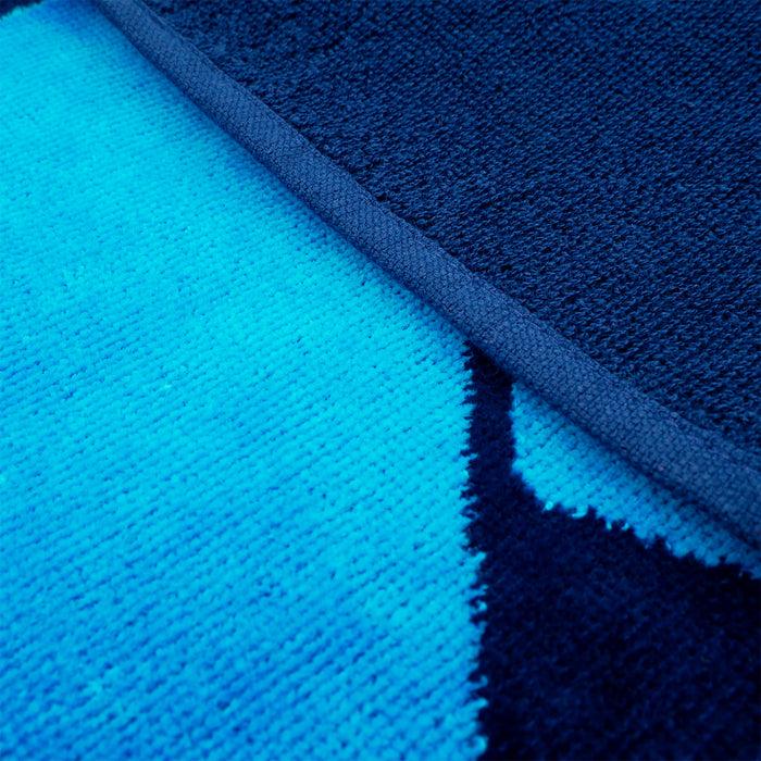 Le Comptoir De La Plage Serviette De Plage éponge Velours Jacquard Bleu 100x175 470g/m² - Pyrgos