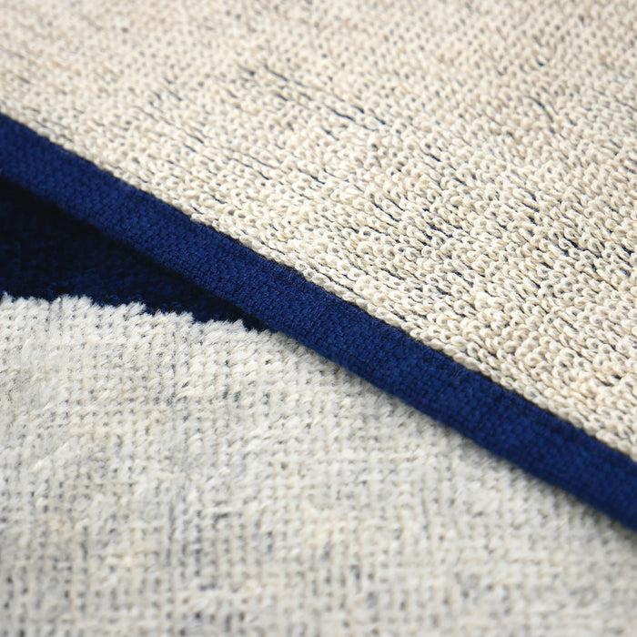Le Comptoir De La Plage Serviette De Plage éponge Velours Jacquard Bleu 90x170 400g/m² - Sistelo