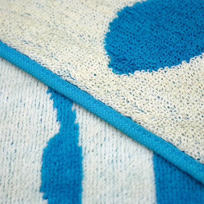 Le Comptoir De La Plage Serviette De Plage éponge Velours Jacquard Bleu 90x170 400g/m² - Milos