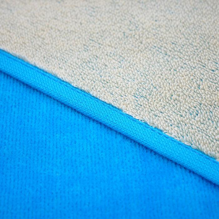 Le Comptoir De La Plage Serviette De Plage éponge Velours Jacquard Bleu 90x170 400g/m² - Orzu