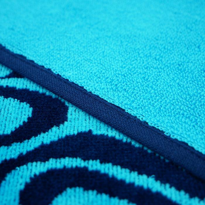 Le Comptoir De La Plage Serviette De Plage éponge Velours Jacquard Bleu 90x170 400g/m² - Nonza