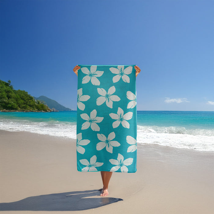 Le Comptoir De La Plage Serviette De Plage éponge Velours Jacquard Bleu 90x170 400g/m² - Caracol