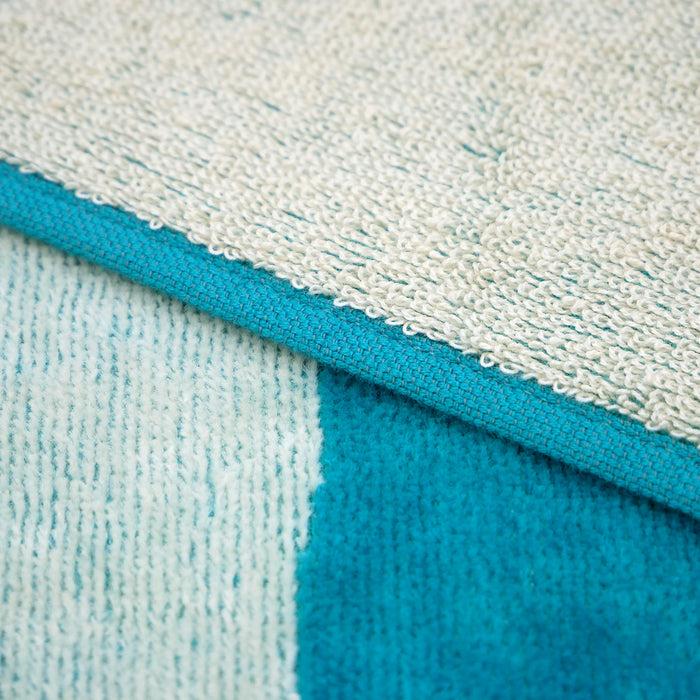 Le Comptoir De La Plage Serviette De Plage éponge Velours Jacquard Bleu 90x170 400g/m² - Caracol