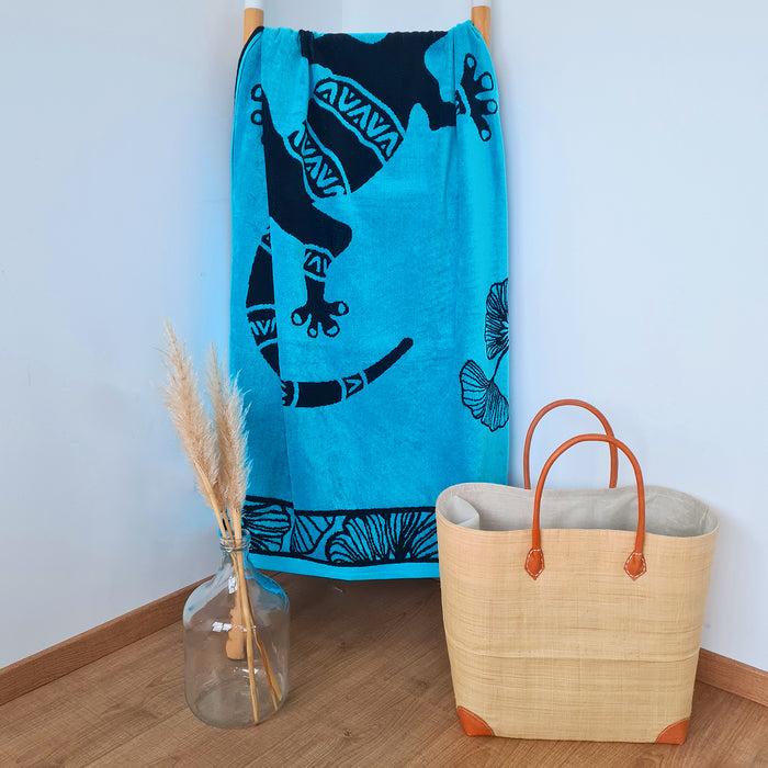 Le Comptoir De La Plage Serviette De Plage éponge Velours Jacquard Bradford - Taille L