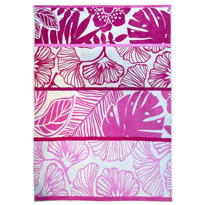 le comptoir de la plage Serviette de plage éponge Velours Jacquard Cabo - Taille XL