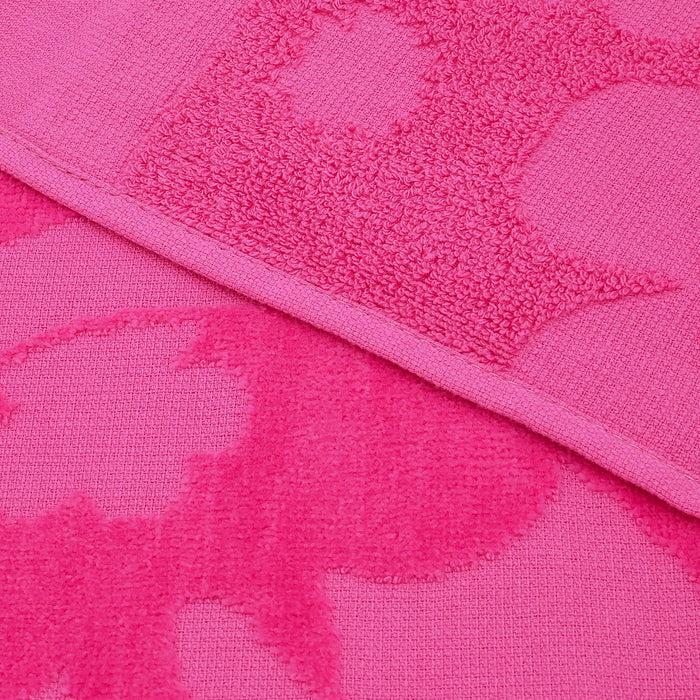 Le Comptoir De La Plage Serviette De Plage éponge Velours Jacquard Ciselé Rose 90x170 340g/m² - Kervel